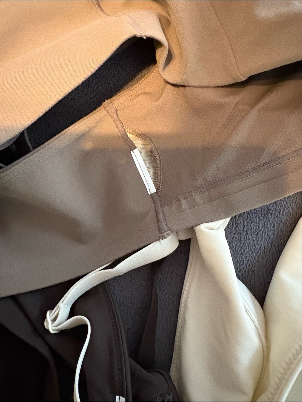 Athleta Scoop Bralette Trio in Cream, Brown, Taupe (lot of 3) - Picture 4 of 7